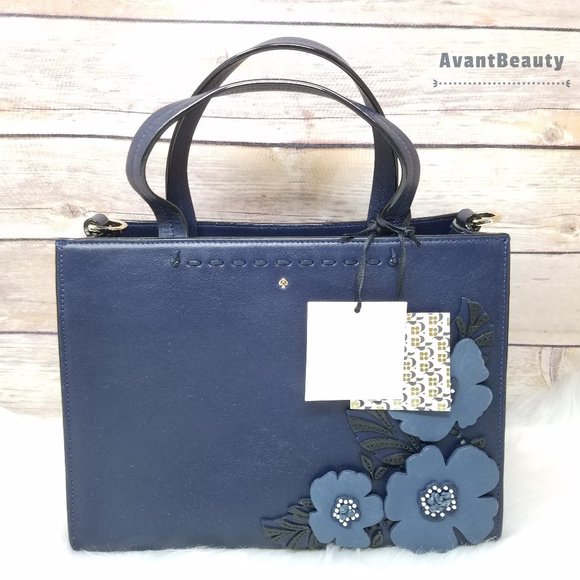 Kate Spade Madison Alpine Drive Sam  Navy Satchel - Picture 1 of 11
